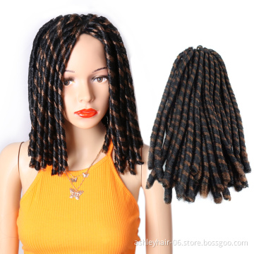 Julianna hair 14" soft dreadlocks braids boho micro short pieces soft braids afro kinky curly hair crochet extension dreadlocks